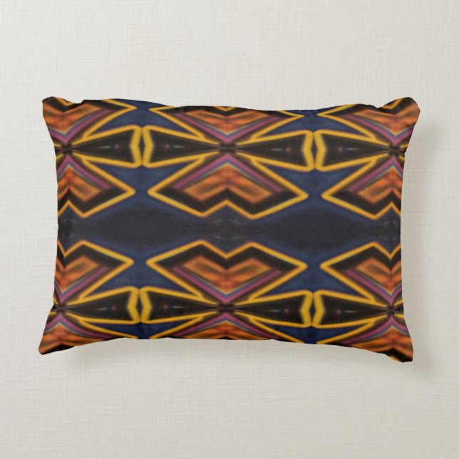 Cool Masculine Tribal Patroon Decoratief Kussen (Achterkant)