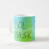 Cool Mask Original Handschrift blauw en groen Koffiemok (Voorkant links)
