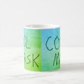 Cool Mask Original Handschrift blauw en groen Koffiemok (Center)