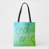 Cool Mask Original Handschrift blauw en groen Tote Bag (Voorkant)