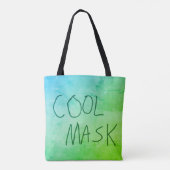 Cool Mask Original Handschrift blauw en groen Tote Bag (Achterkant)