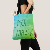 Cool Mask Original Handschrift blauw en groen Tote Bag (Dichtbij)