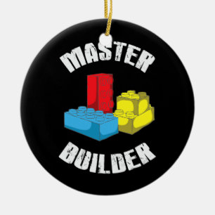 Cool Master Builder Funny Building Blocks Gift Keramisch Ornament