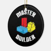 Cool Master Builder Funny Building Blocks Gift Keramisch Ornament (Links)