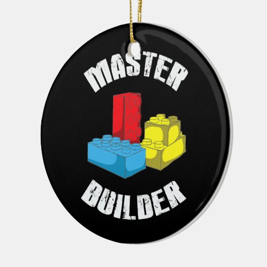 Cool Master Builder Funny Building Blocks Gift Keramisch Ornament (Links)