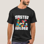 Cool Master Builder Funny Building Blocks Gift Man T-shirt (Voorkant)