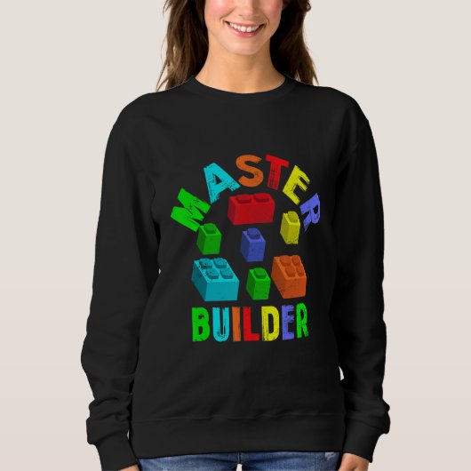 Cool Master Builder Grappige bouwstenen grappig Ik Trui (Voorkant)