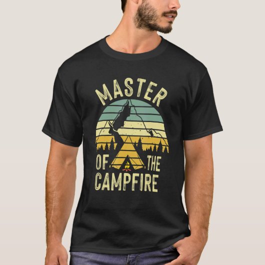 Cool Master Campfire  Camping  For Men Women T-shirt (Voorkant)