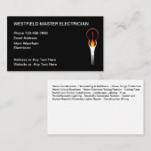 Cool Master Elektricien Visitekaartjes (Voorkant / Achterkant)
