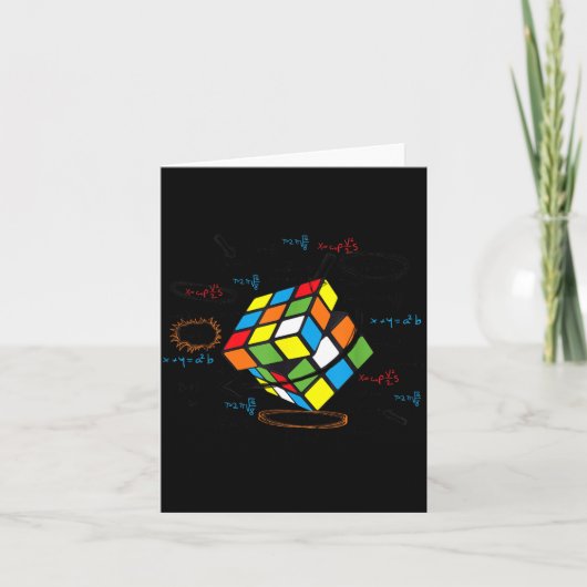 Cool Math Rubik Rubix Rubics Speler Kubus Wiskunde Kaart (Voorkant)