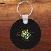 Cool Math Rubik Rubix Rubics Speler Kubus Wiskunde Sleutelhanger (Voorkant)