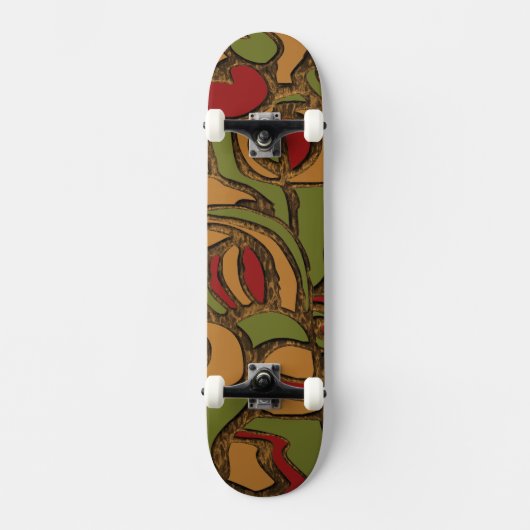 Cool Mayan Hiërogliefen Design Skateboard (Voorkant)