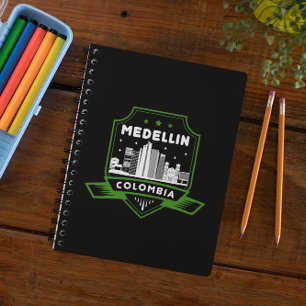 Cool Medellin Colombia Skyline Travel Notitieboek
