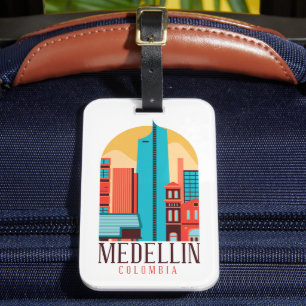 Cool Medellin Colombia  stadsgezicht Bagagelabel