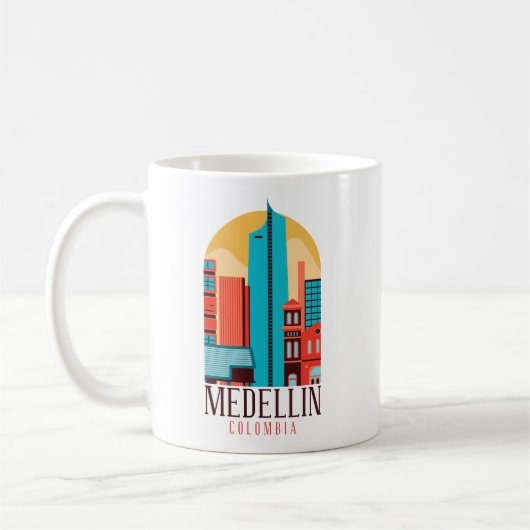 Cool Medellin Colombia  stadsgezicht Koffiemok (Links)