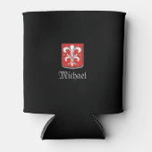 Cool Medieval Black en Red Knight Shield Blikjeskoeler (Voorkant)