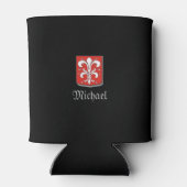 Cool Medieval Black en Red Knight Shield Blikjeskoeler (Achterkant)