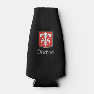 Cool Medieval Black en Red Knight Shield Flesjeskoeler