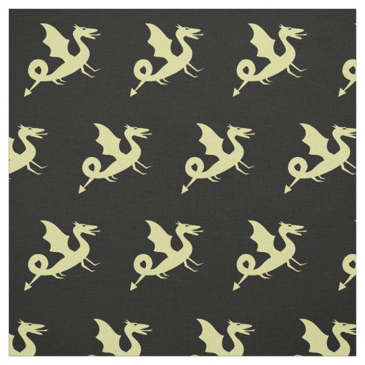 Cool Medieval Dragon Pattern Stof (Swatch)