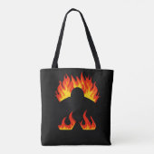 Cool Meeple On Fire Bordspellen Tote Bag (Achterkant)