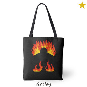 Cool Meeple On Fire Bordspellen Tote Bag