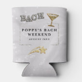 Cool Meisje Glam Glitter Metallic Disco Bacheloret Blikjeskoeler (Achterkant)