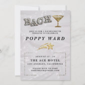 Cool Meisje Glam Glitter Metallic Disco Bacheloret Kaart (Achterkant)