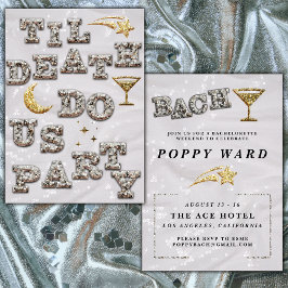 Cool Meisje Glam Glitter Metallic Disco Bacheloret Kaart