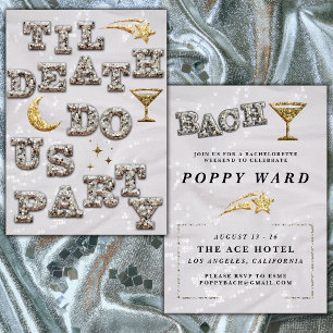 Cool Meisje Glam Glitter Metallic Disco Bacheloret Kaart