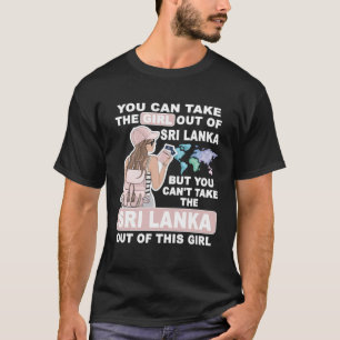 Cool Meisje van Sri Lanka Trots Sri Lanka Meisje T-shirt