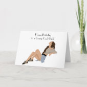 COOL MEISJE VERJAARDAG KAART (Voorkant)