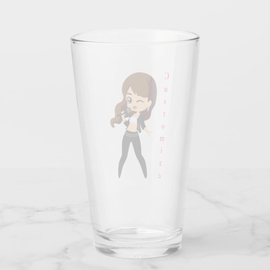 Cool Meisje Zingt Karaoke Thunder_Cove Glas (Achterkant)