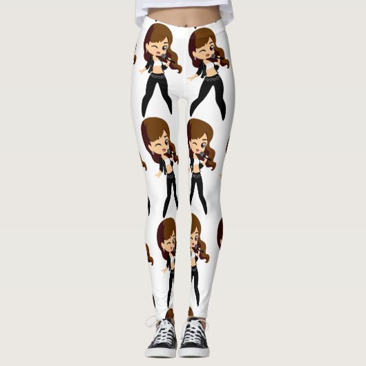 Cool Meisje Zingt Karaoke Thunder_Cove Leggings (Voorkant)