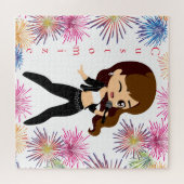 Cool Meisje Zingt Karaoke Thunder_Cove Legpuzzel (Horizontaal)