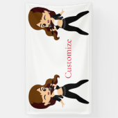 Cool Meisje Zingt Karaoke Thunder_Cove Spandoek (Verticaal)