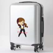 Cool Meisje Zingt Karaoke Thunder_Cove Sticker (Koffer)