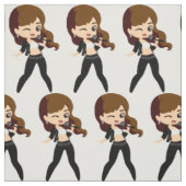 Cool Meisje Zingt Karaoke Thunder_Cove Stof (Swatch)