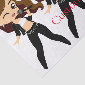 Cool Meisje Zingt Karaoke Thunder_Cove Tissuepapier (Detail)