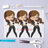 Cool Meisje Zingt Karaoke Thunder_Cove Tissuepapier (Craft)