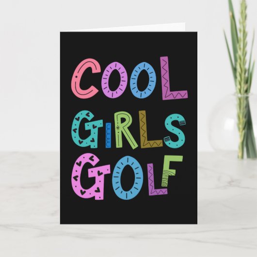 Cool Meisjes Golfing Lover Sport Vrouwen Kinder Kaart (Voorkant)