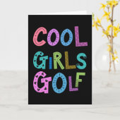 Cool Meisjes Golfing Lover Sport Vrouwen Kinder Kaart (Gele Bloem)