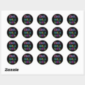 Cool Meisjes Schaats Schaatser IJsrol Vrouwen Kind Ronde Sticker (Vel)