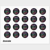 Cool Meisjes Schoon Schoonmaken Huishouding Vrouwe Ronde Sticker (Vel)