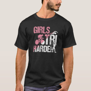 Cool Meisjes Tri Harder Triathlon Mam T-shirt