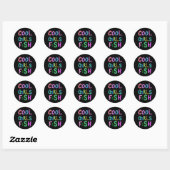 Cool Meisjes Vis Gevist Lover Vrouwen Meisjes Ronde Sticker (Vel)