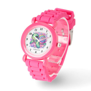 Cool meisjes zee schildpad voeg naam toe horloge