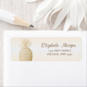 Cool Meisjesachtige Gouden Ananas Etiket (Insitu)