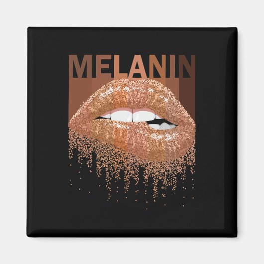 Cool Melanin Queen Lips Black Queen Magneet (Voorkant)