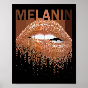 Cool Melanin Queen Lips Black Queen Poster