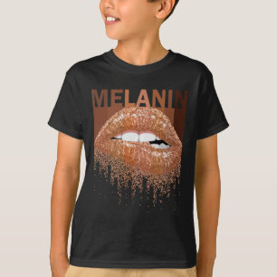 Cool Melanin Queen Lips Black Queen T-shirt